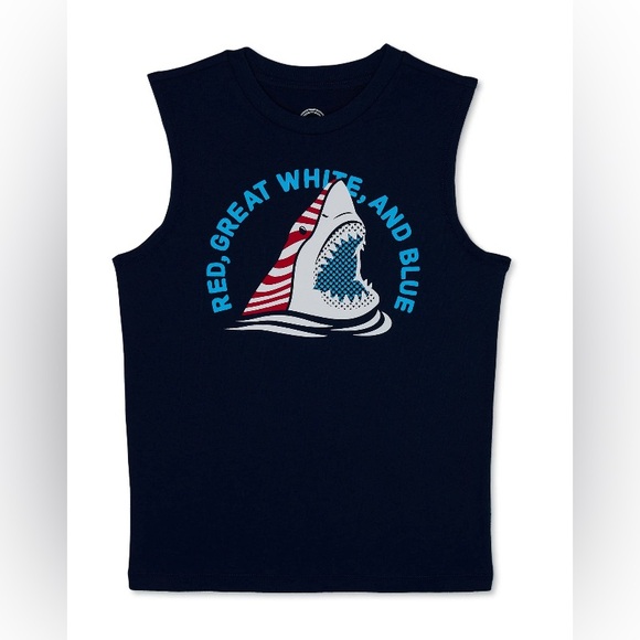 Wonder Nation boys graphic Americana muscle tanks; size: XXL(18) - Picture 4 of 5
